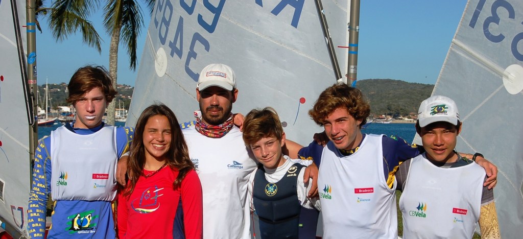 Bernardo, Marina, Júnior (técnico), Leonardo, Luiz Otávio e Nicolas